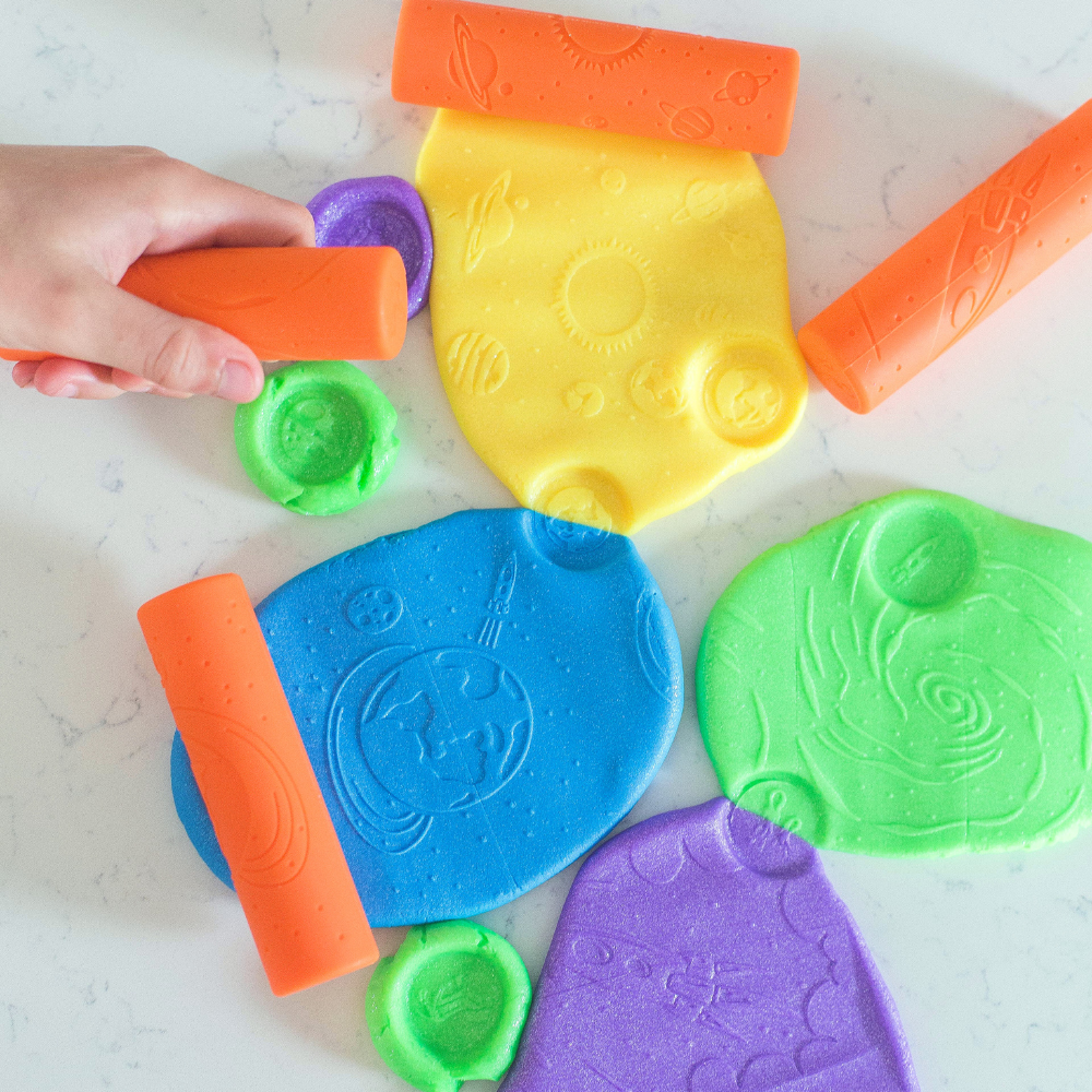 JahBri Space Play Dough Rollers Set – STEM Sensory Tool for Kids