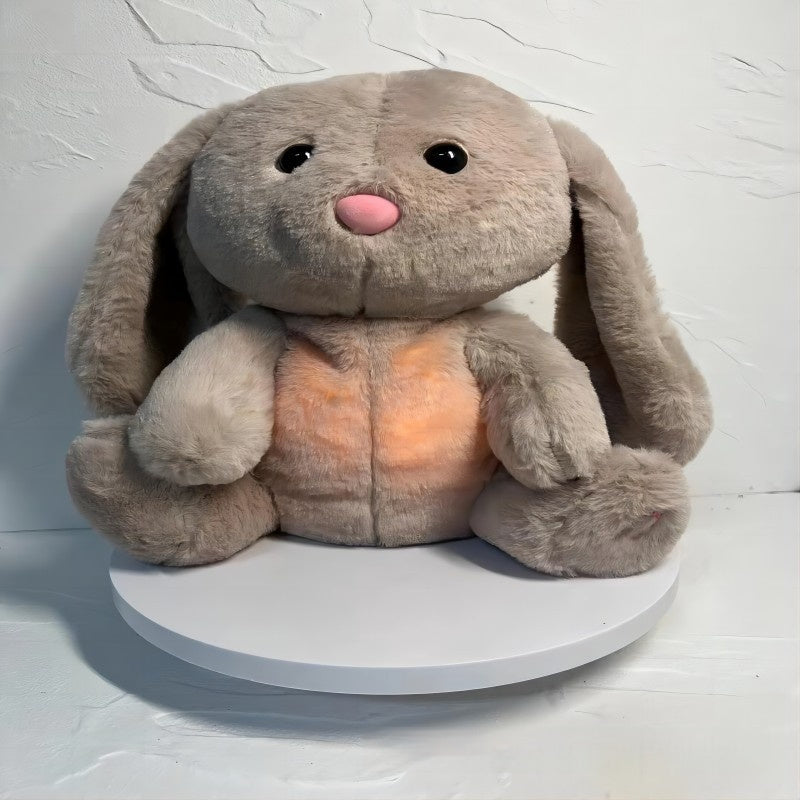 JahBri Breathing Bunny Soothing Sensory Plush Toy, a soft beige bunny with long ears, designed to provide calming sensory input and support children and adults with autism and ADHD.