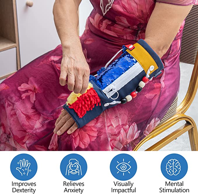JahBri Fidget & Sensory Sleeve for Adults with Dementia & Alzheimer's