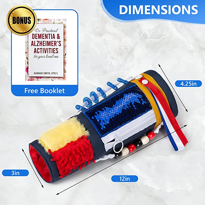JahBri Fidget & Sensory Sleeve for Adults with Dementia & Alzheimer's