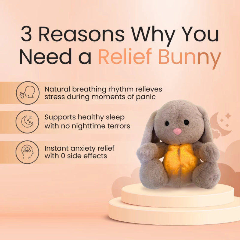 JahBri Breathing Bunny Soothing Sensory Plush Toy