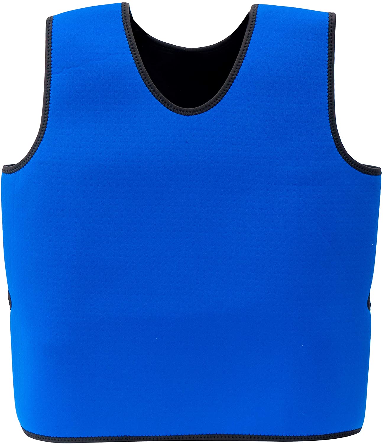 Blue padded vest designed for comfort and support, showing the front view of the Deep Pressure Sensory Compression Vest for calming and sensory regulation.
