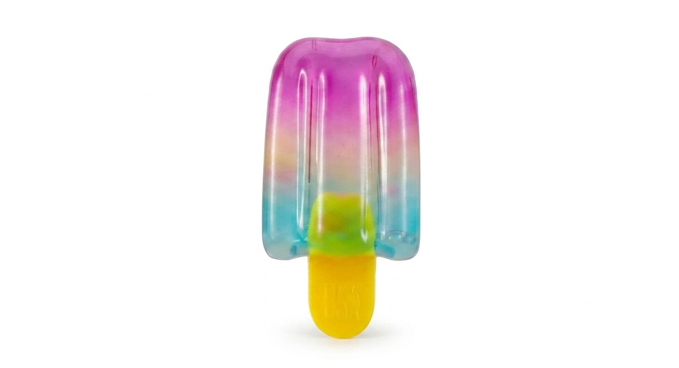 Colorful soft popsicle-shaped Squishy Cube Sensory Fidget Toy | Soft Slow-Rebound Stress Relief for Ages 14+ designed to provide calming sensory stimulation and improve fine motor skills.