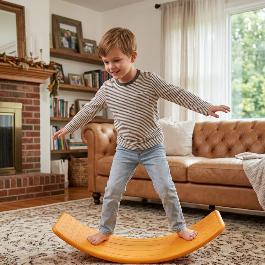 Kids Balance Board Wobble Board l Montessori Balance Toy for Active Play