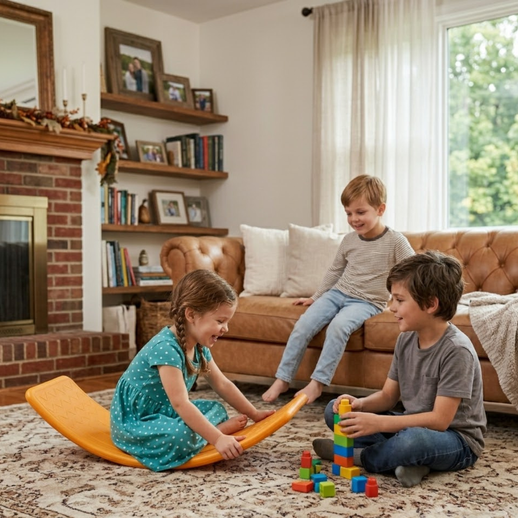 Kids Balance Board Wobble Board l Montessori Balance Toy for Active Play