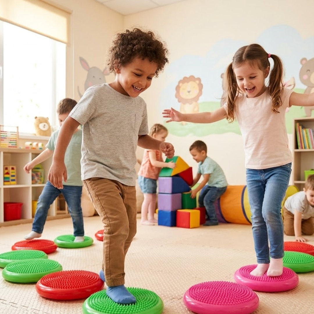 Colorful sensory balance cushion for kids ages 3 to 12