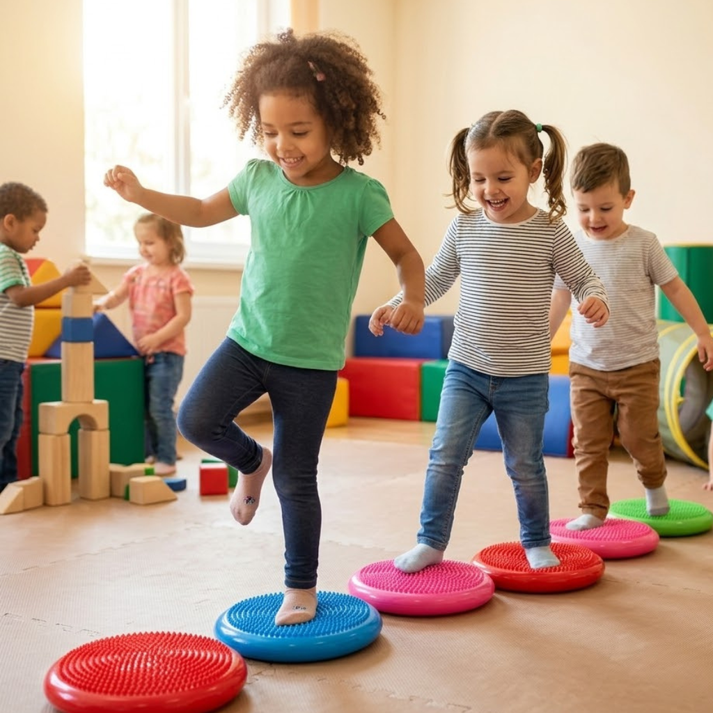 Kids balance training cushion for coordination development