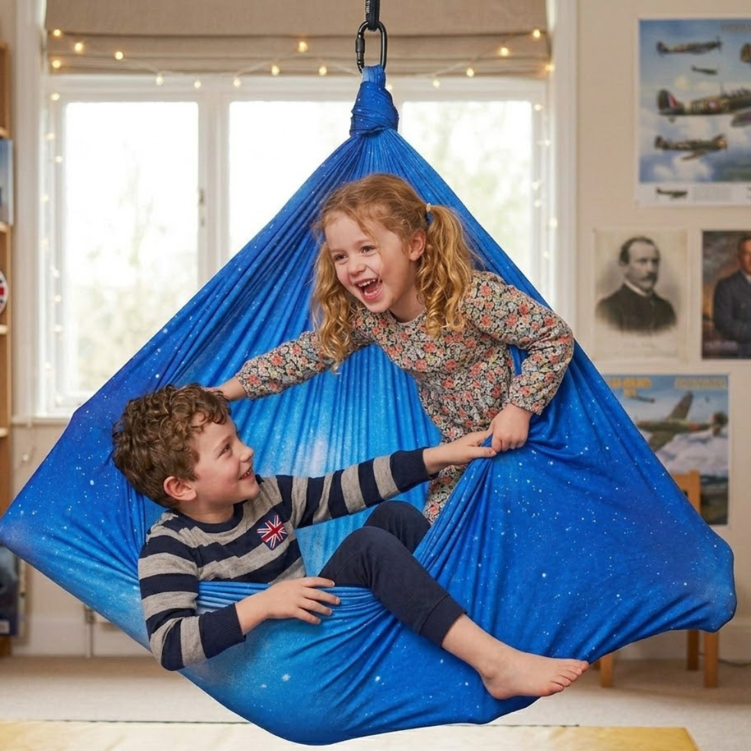 Hanging sensory compression hammock