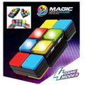Colorful Magic Cube Electronic Fidget Game | Flip, Slide & Match Memory Toy for Kids & Adults with illuminated buttons and four game modes for interactive sensory play.