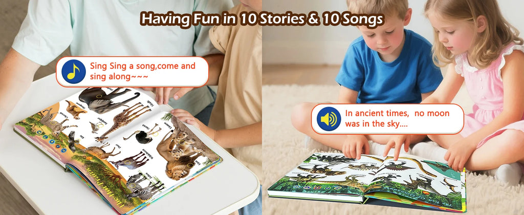 JahBri Animal Sound Talking Book – Interactive Sensory Learning Toy for Kids