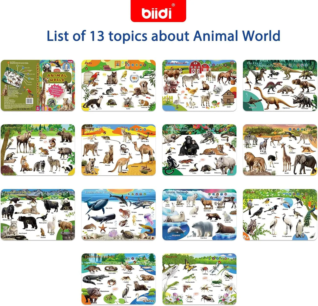 JahBri Animal Sound Talking Book – Interactive Sensory Learning Toy for Kids