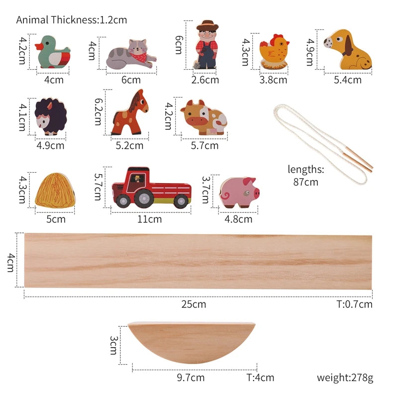 Wooden Forest Stacking Blocks | Montessori Baby Toy