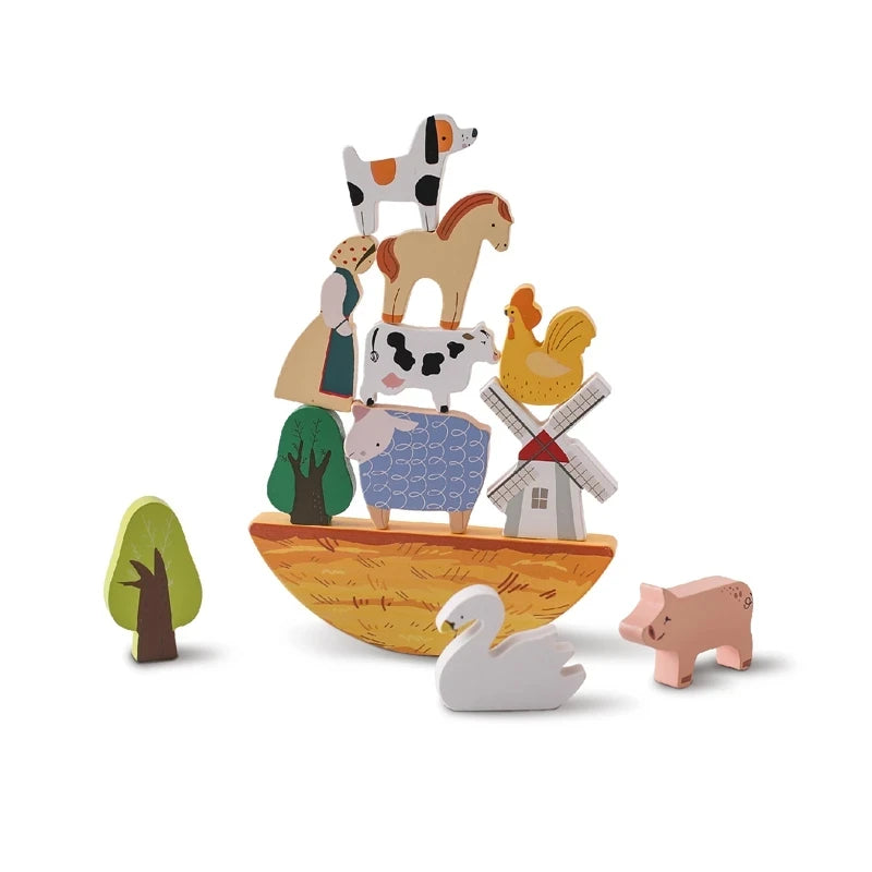 Wooden Forest Stacking Blocks | Montessori Baby Toy