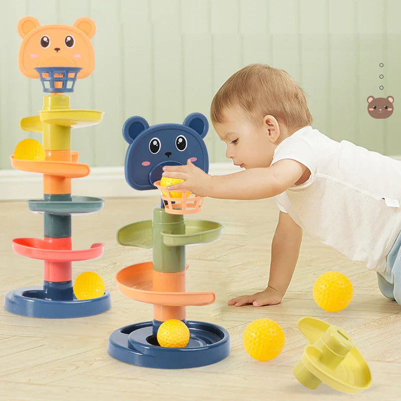 JahBri Montessori Baby Rolling Ball Track Toy