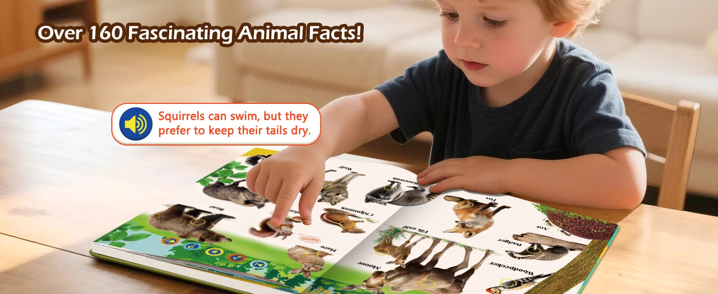JahBri Animal Sound Talking Book – Interactive Sensory Learning Toy for Kids