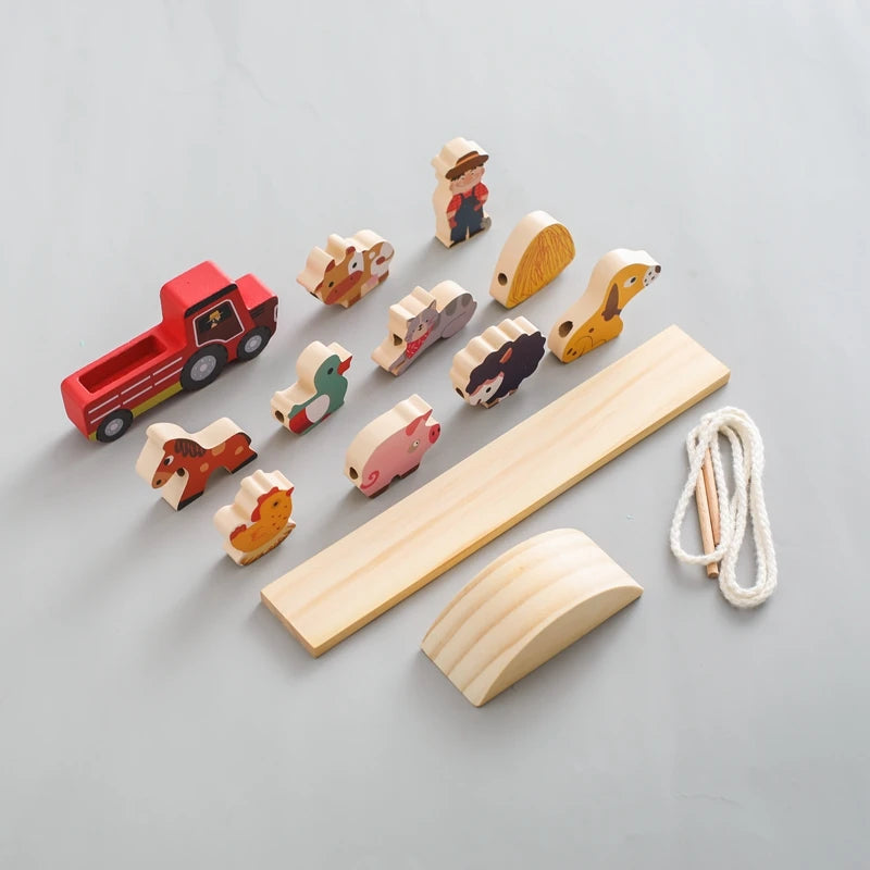 Wooden Forest Stacking Blocks | Montessori Baby Toy