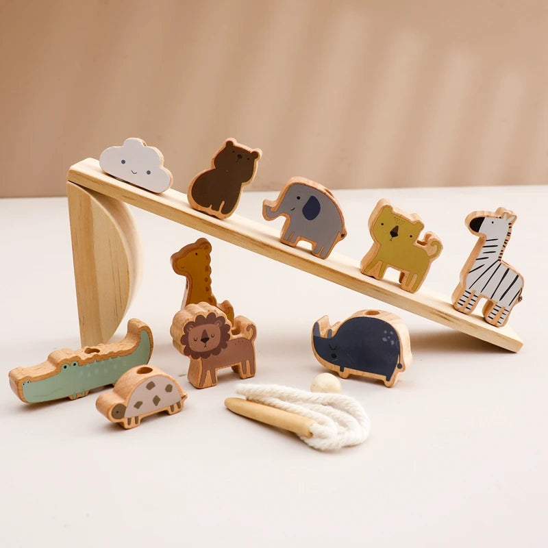 Wooden Forest Stacking Blocks | Montessori Baby Toy