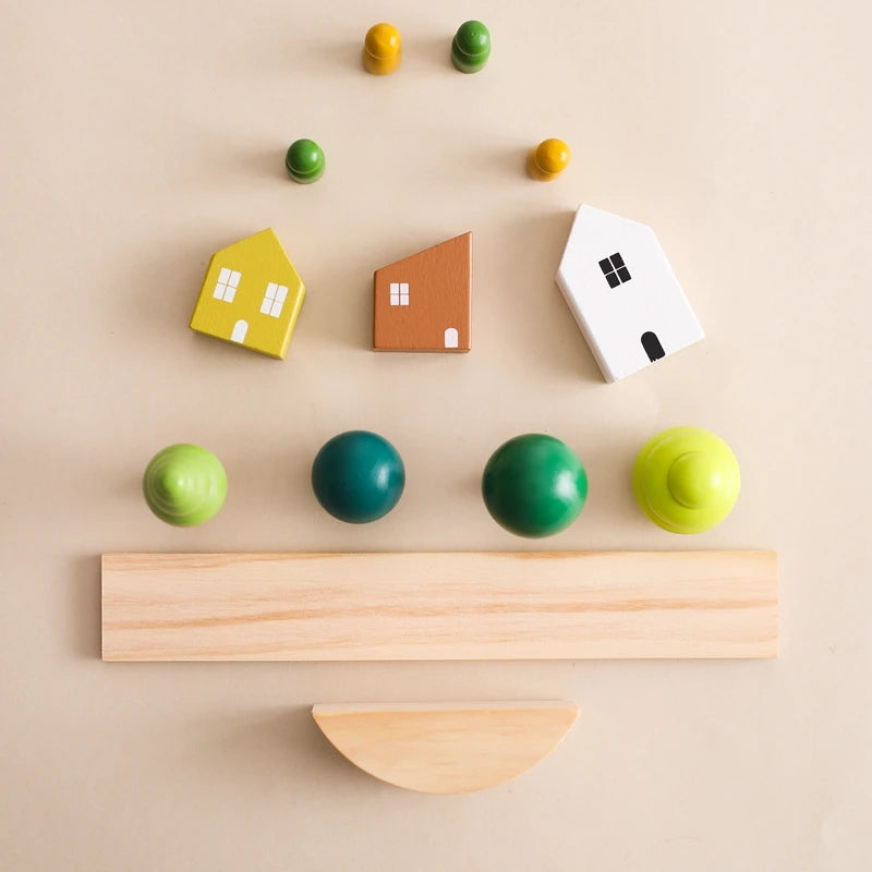Wooden Forest Stacking Blocks | Montessori Baby Toy