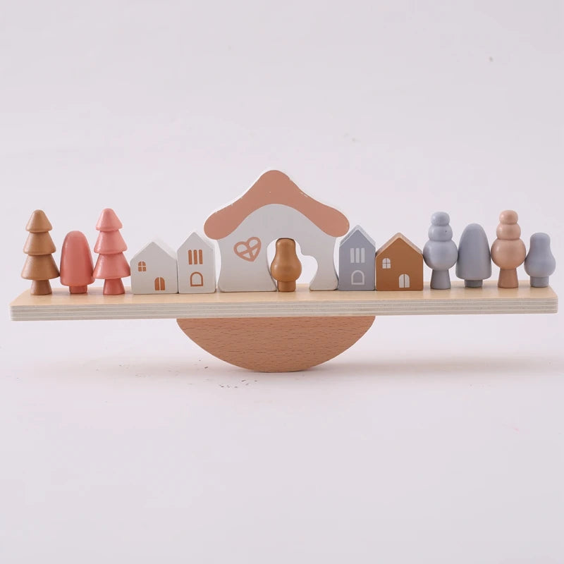 Wooden Forest Stacking Blocks | Montessori Baby Toy