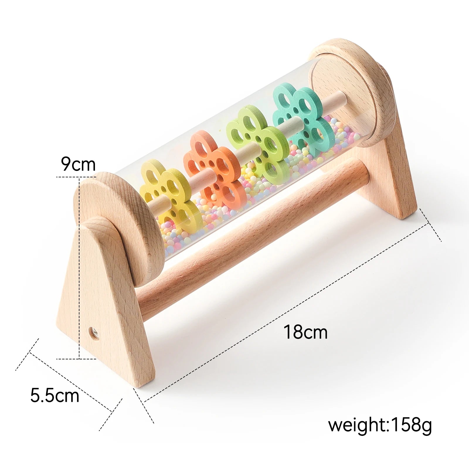 Montessori Rain Stick Rattle | Sensory Baby Toy
