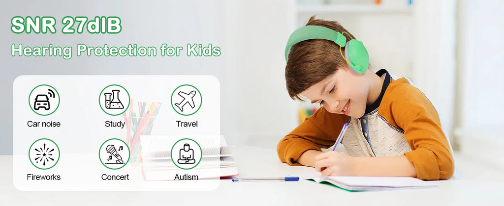 YHKEMA Kids Noise Cancelling Headphones | SNR 27dB