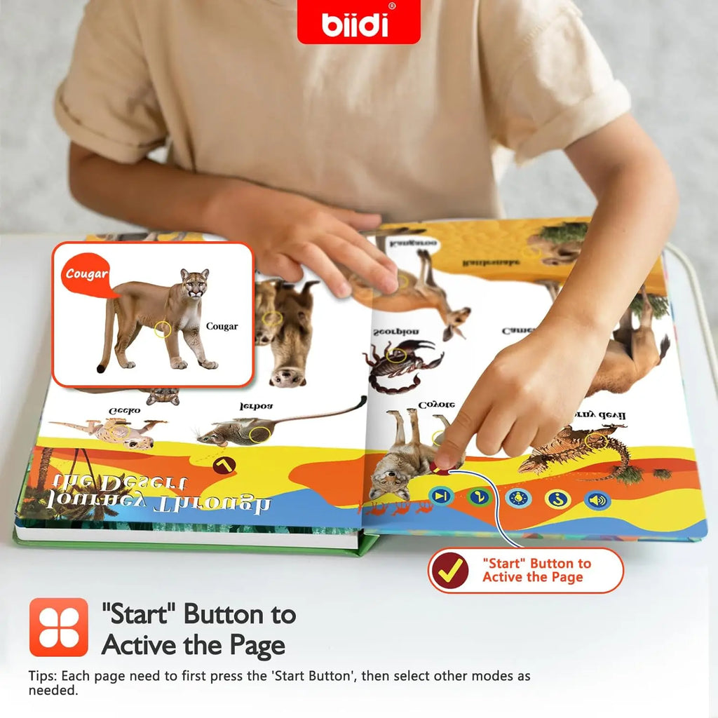 JahBri Animal Sound Talking Book – Interactive Sensory Learning Toy for Kids