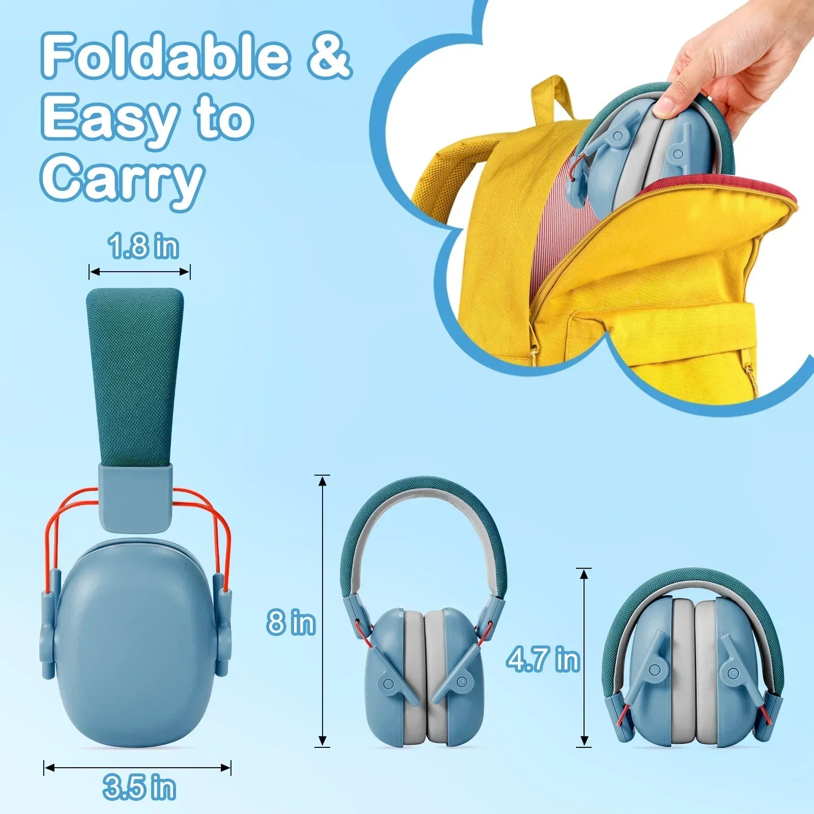 YHKEMA Kids Ear Protection Earmuff | SNR 27dB + Case