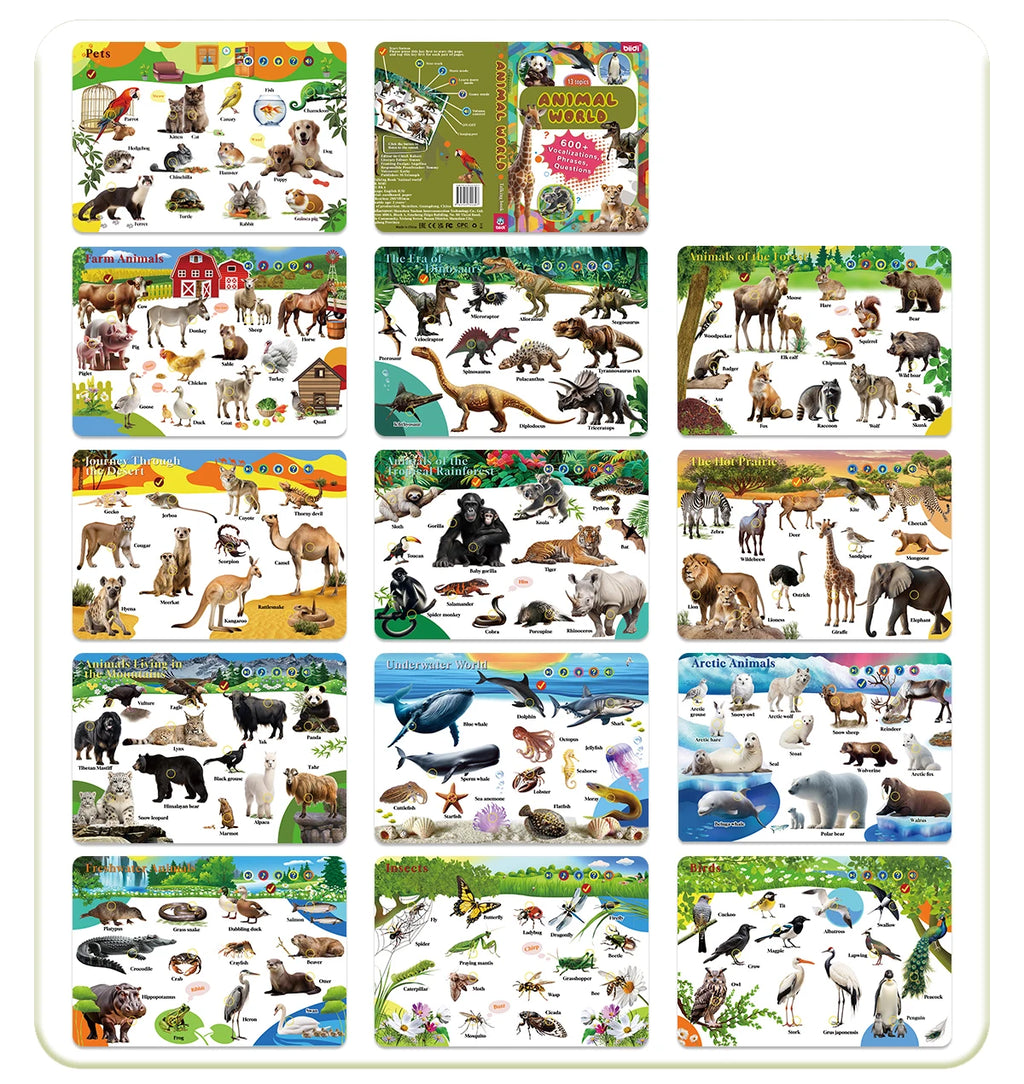 JahBri Animal Sound Talking Book – Interactive Sensory Learning Toy for Kids