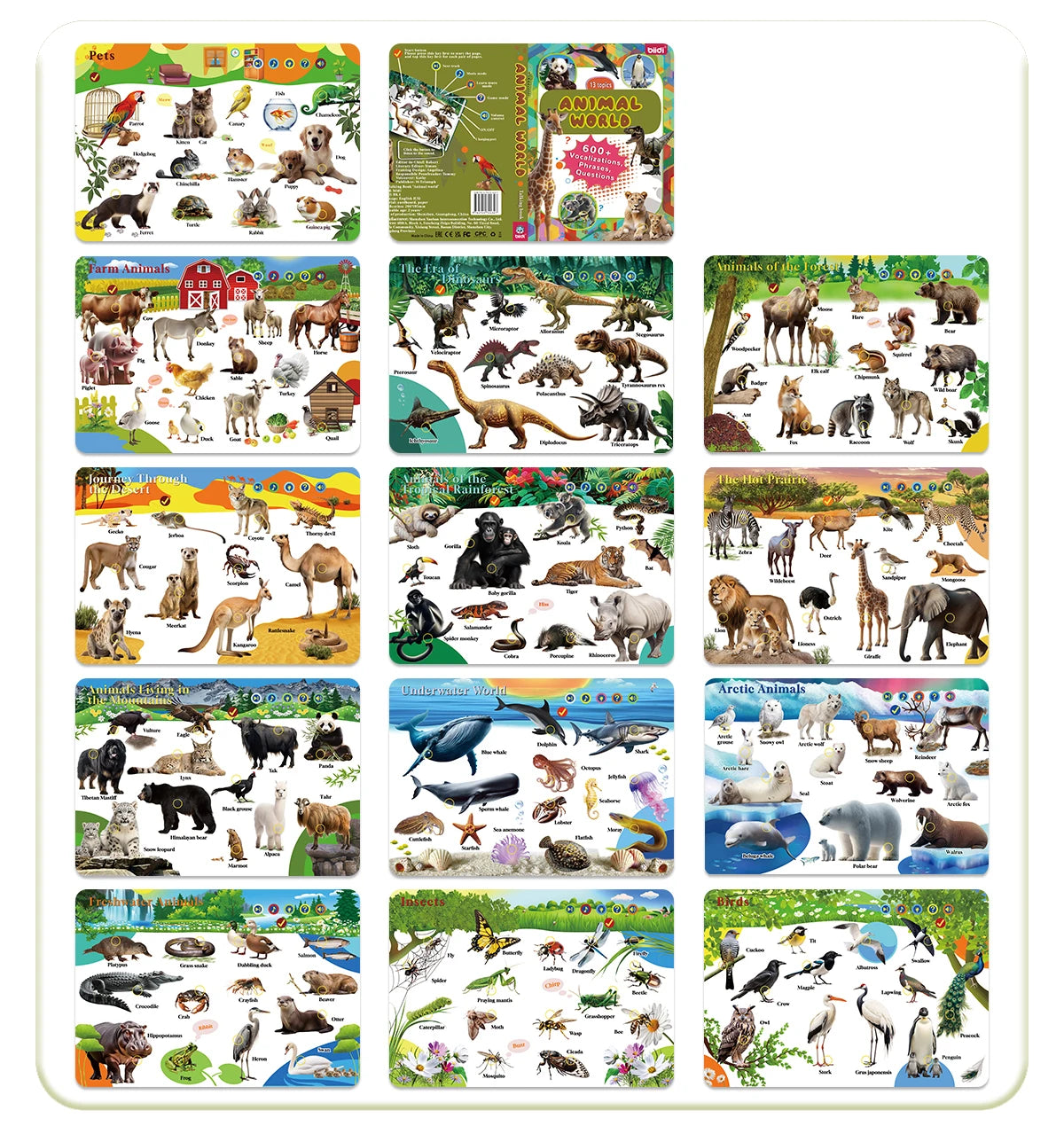 JahBri Animal Sound Talking Book – Interactive Sensory Learning Toy for Kids