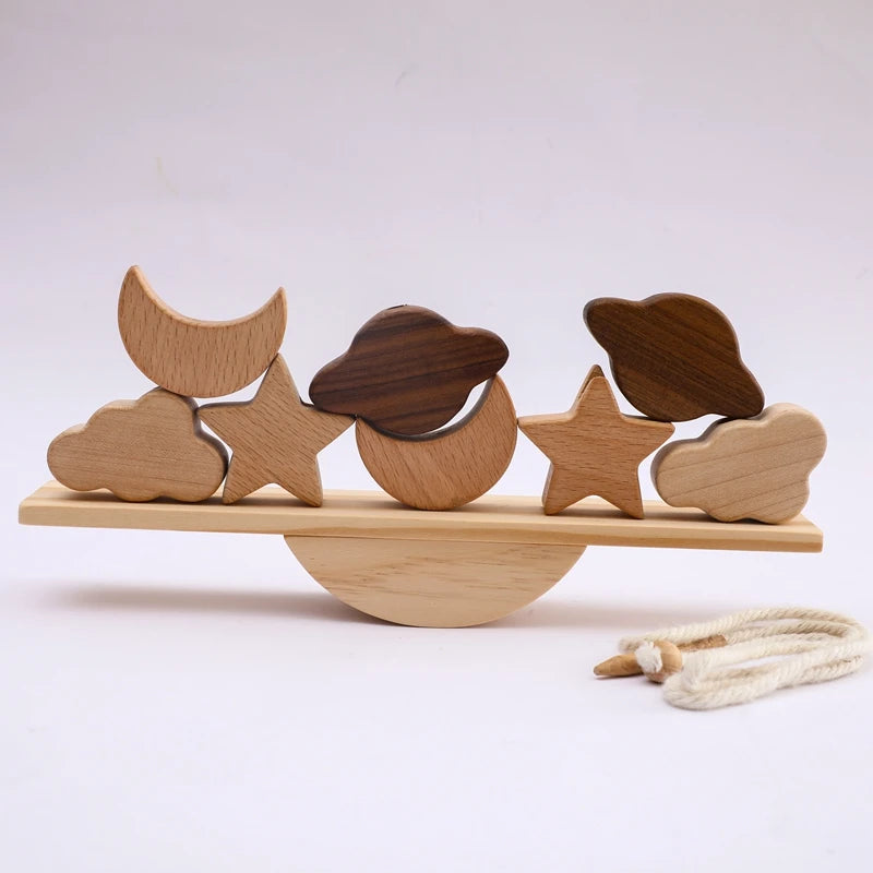 Wooden Forest Stacking Blocks | Montessori Baby Toy