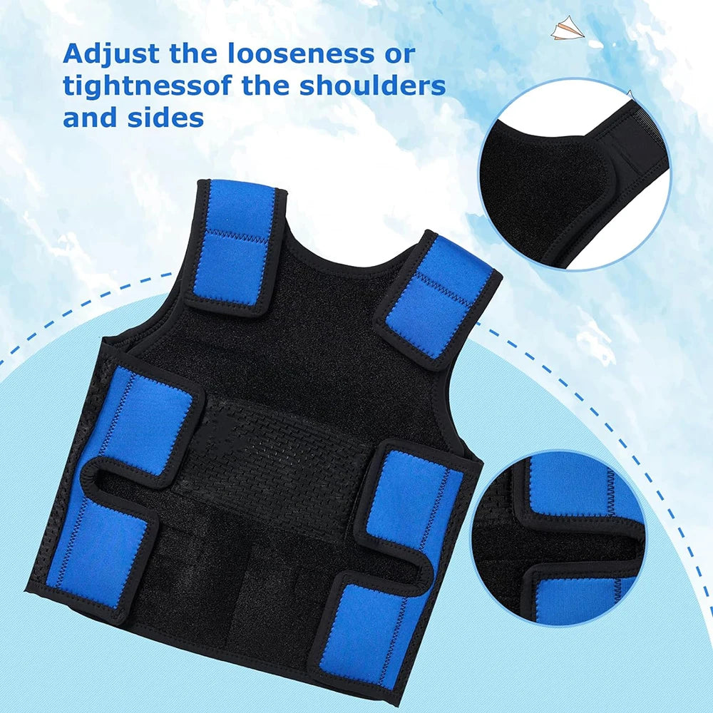 JahBri Kids Adjustable Weighted Compression Vest – Deep Pressure Sensory Tool