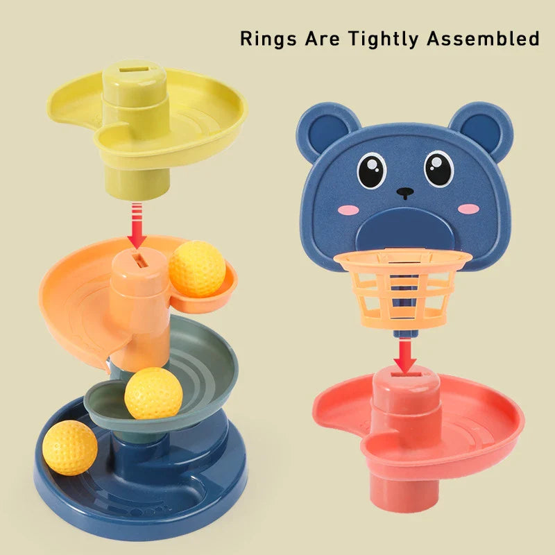 JahBri Montessori Baby Rolling Ball Track Toy