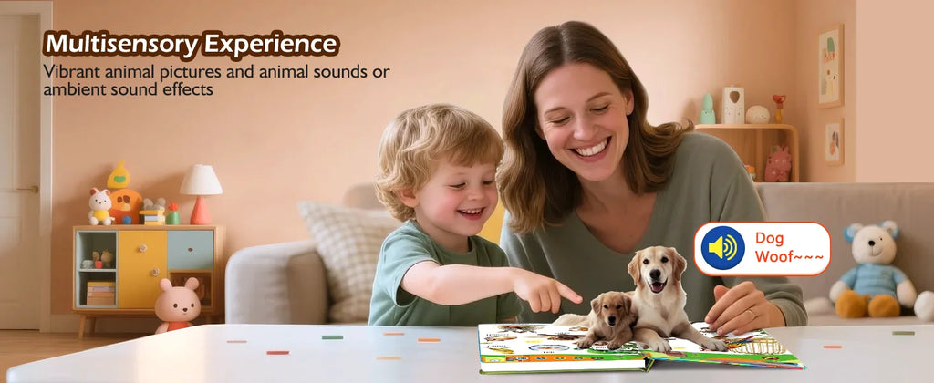 JahBri Animal Sound Talking Book – Interactive Sensory Learning Toy for Kids