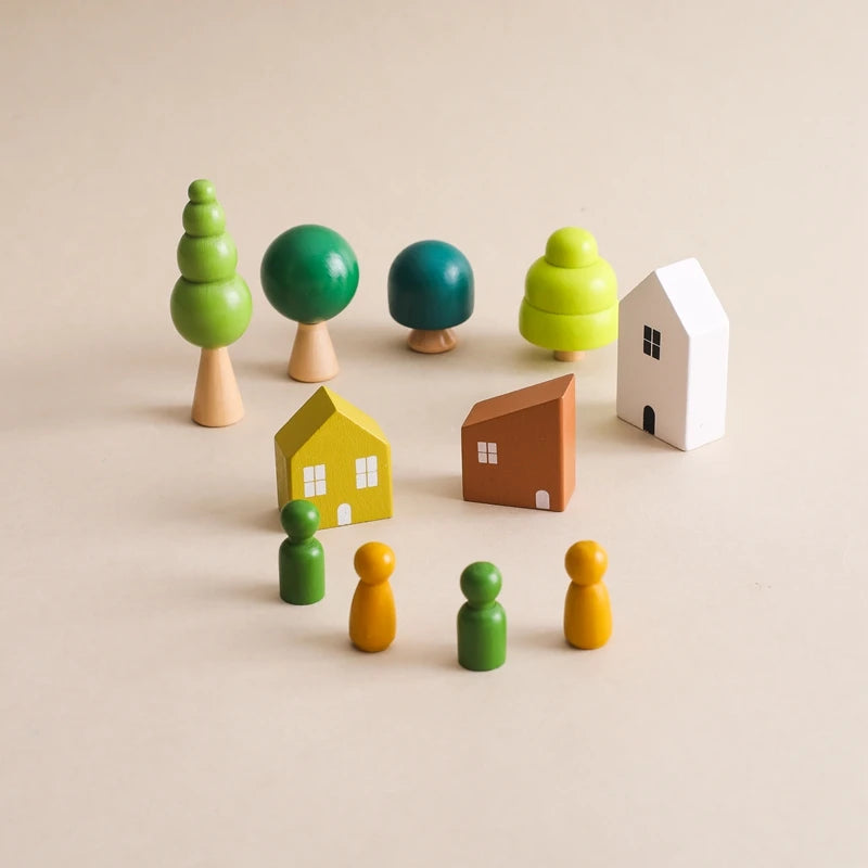 Wooden Forest Stacking Blocks | Montessori Baby Toy