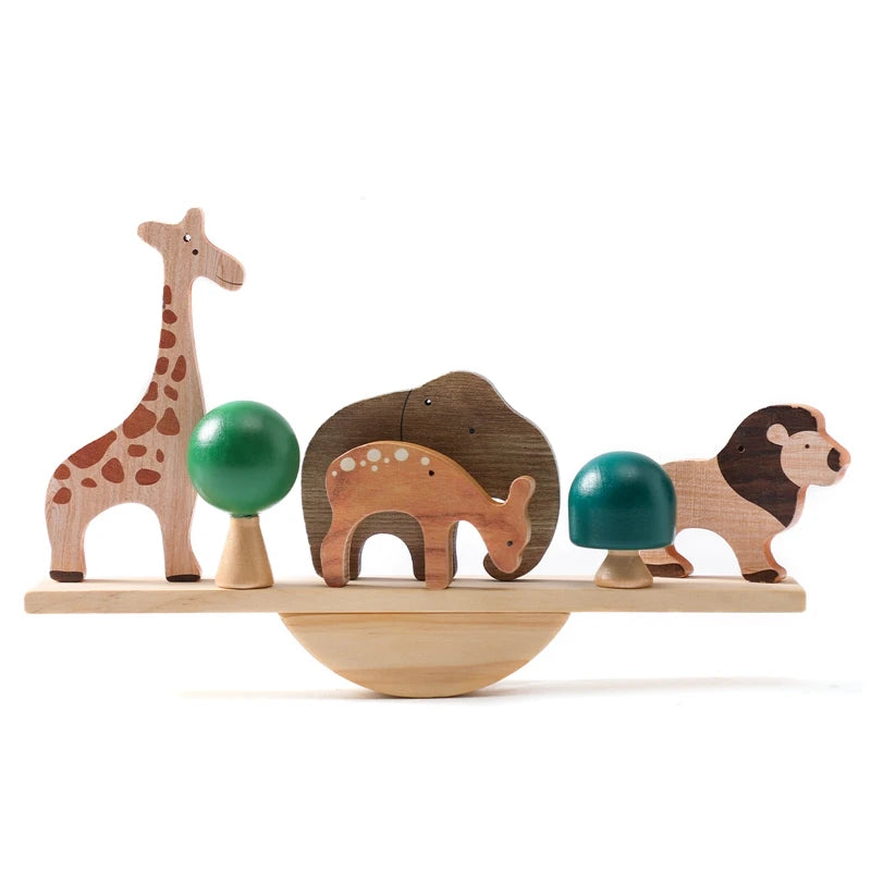 Wooden Forest Stacking Blocks | Montessori Baby Toy