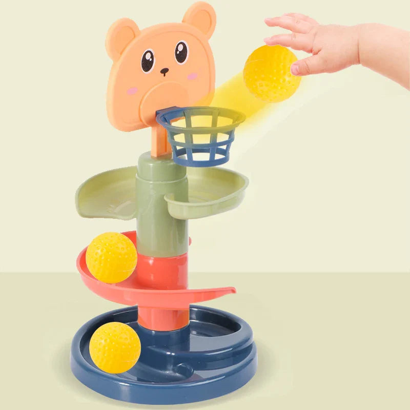 JahBri Montessori Baby Rolling Ball Track Toy