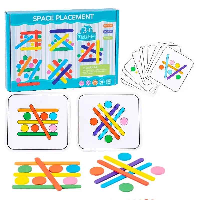 Rainbow Stick Puzzle | Montessori Color Matching Toy