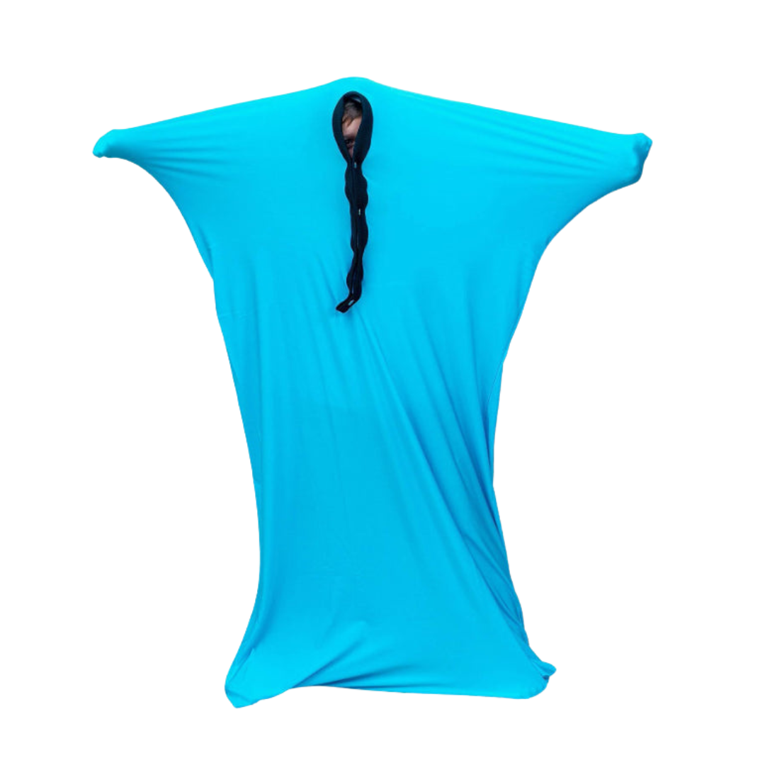Sensory stretch fabric play suit