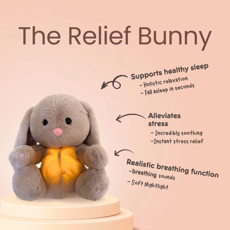 JahBri Breathing Bunny Soothing Sensory Plush Toy