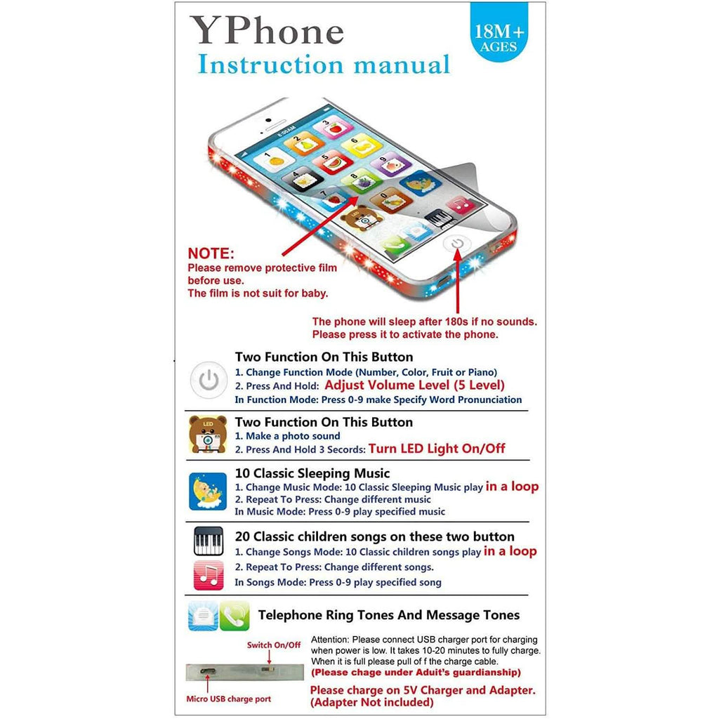 JahBri Child's Interactive Musical Cell Phone Toy