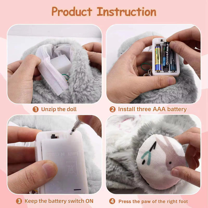 JahBri Breathing Bunny Soothing Sensory Plush Toy
