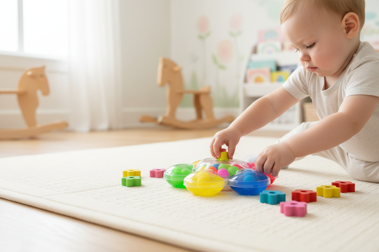 Montessori 5 Color Floral Sorting Sensory Toy Lifestyle