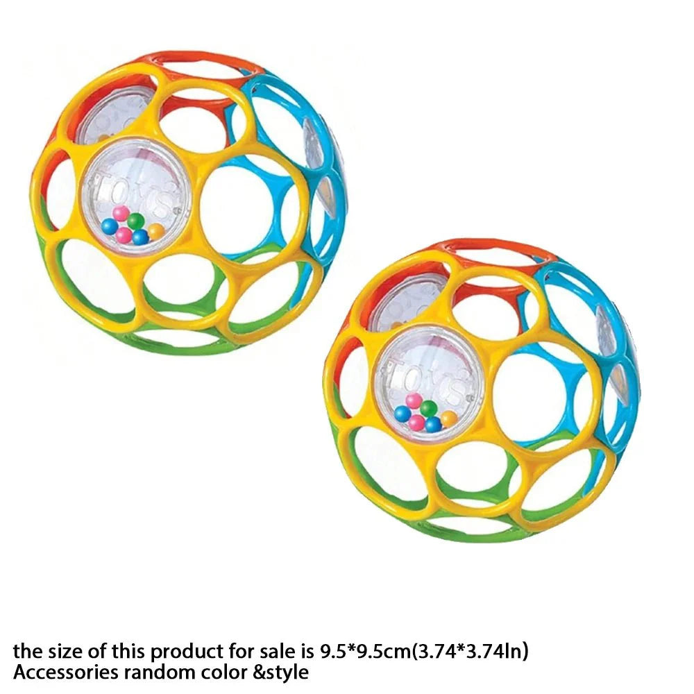 JahBri Soft Baby Grasping Rattle Ball – Sensory Toy for 0-24 Months