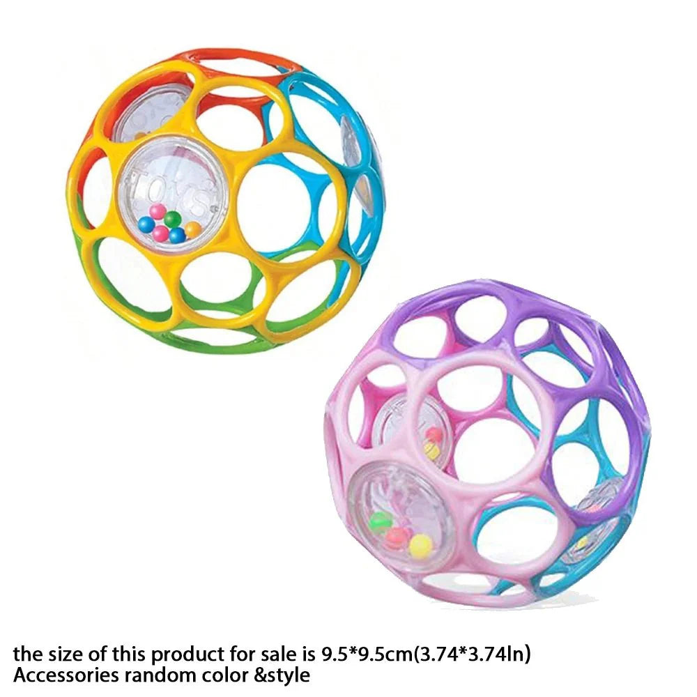 JahBri Soft Baby Grasping Rattle Ball – Sensory Toy for 0-24 Months