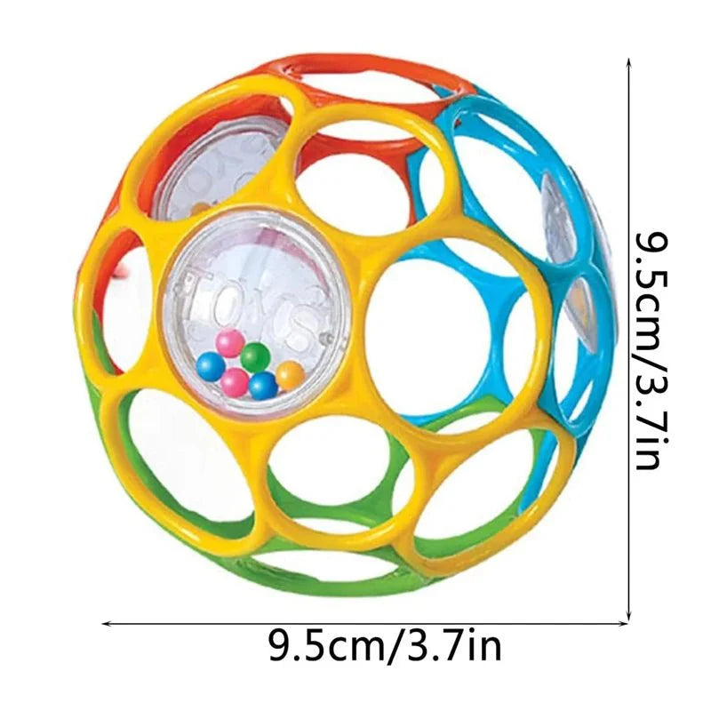 JahBri Soft Baby Grasping Rattle Ball – Sensory Toy for 0-24 Months