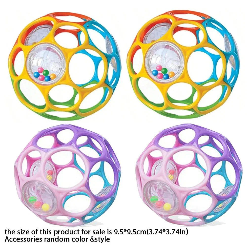 JahBri Soft Baby Grasping Rattle Ball – Sensory Toy for 0-24 Months